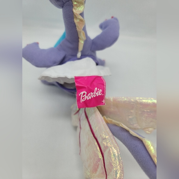 2002 Barbie Penelope the Dragon Iridescent Wings Rapunzel Pouch Plush 7" - Picture 8 of 11